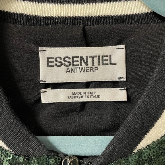 Essential Sequined Color Block Bomber Jacket - Picture 2 of 3